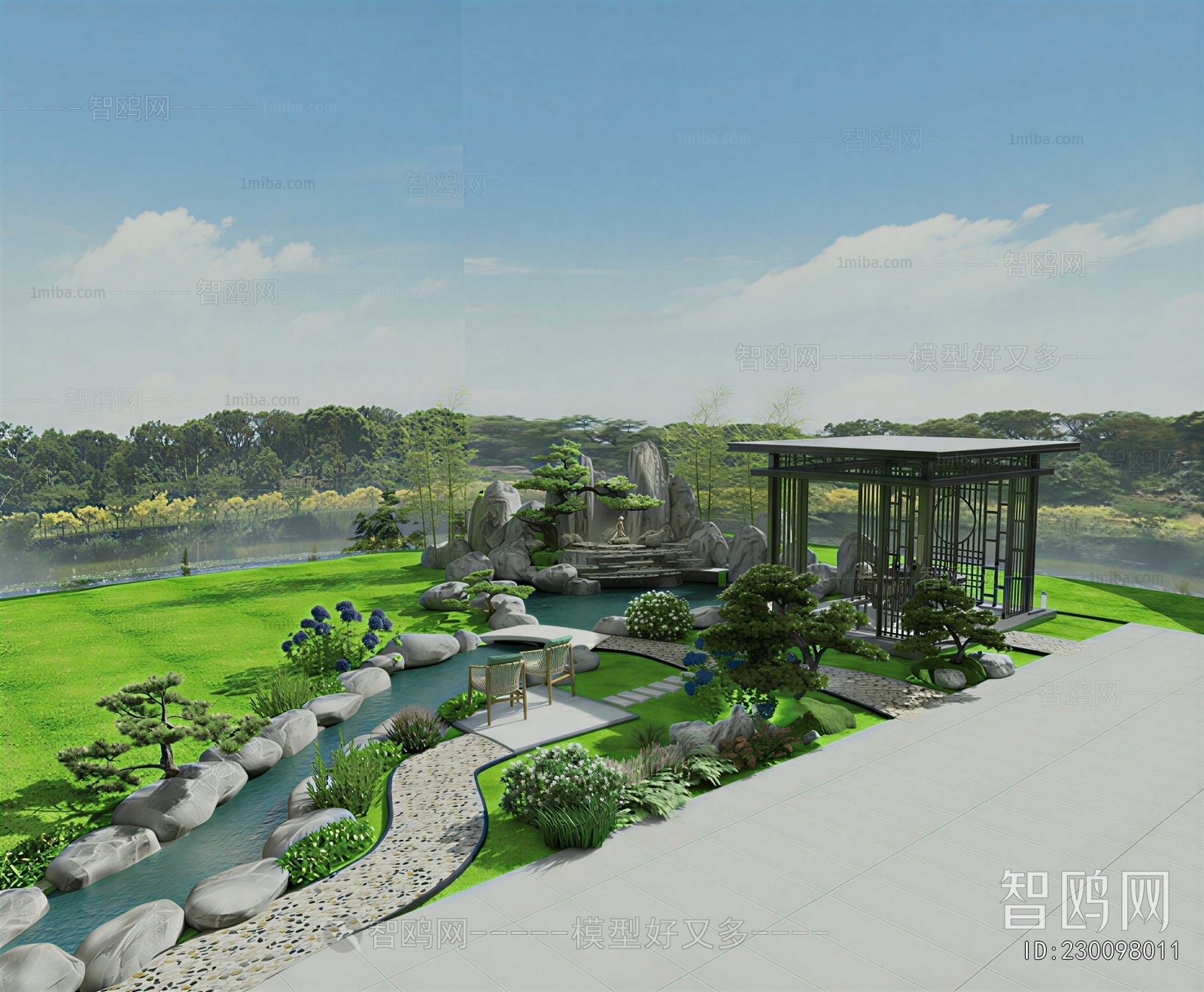New Chinese Style Courtyard/landscape