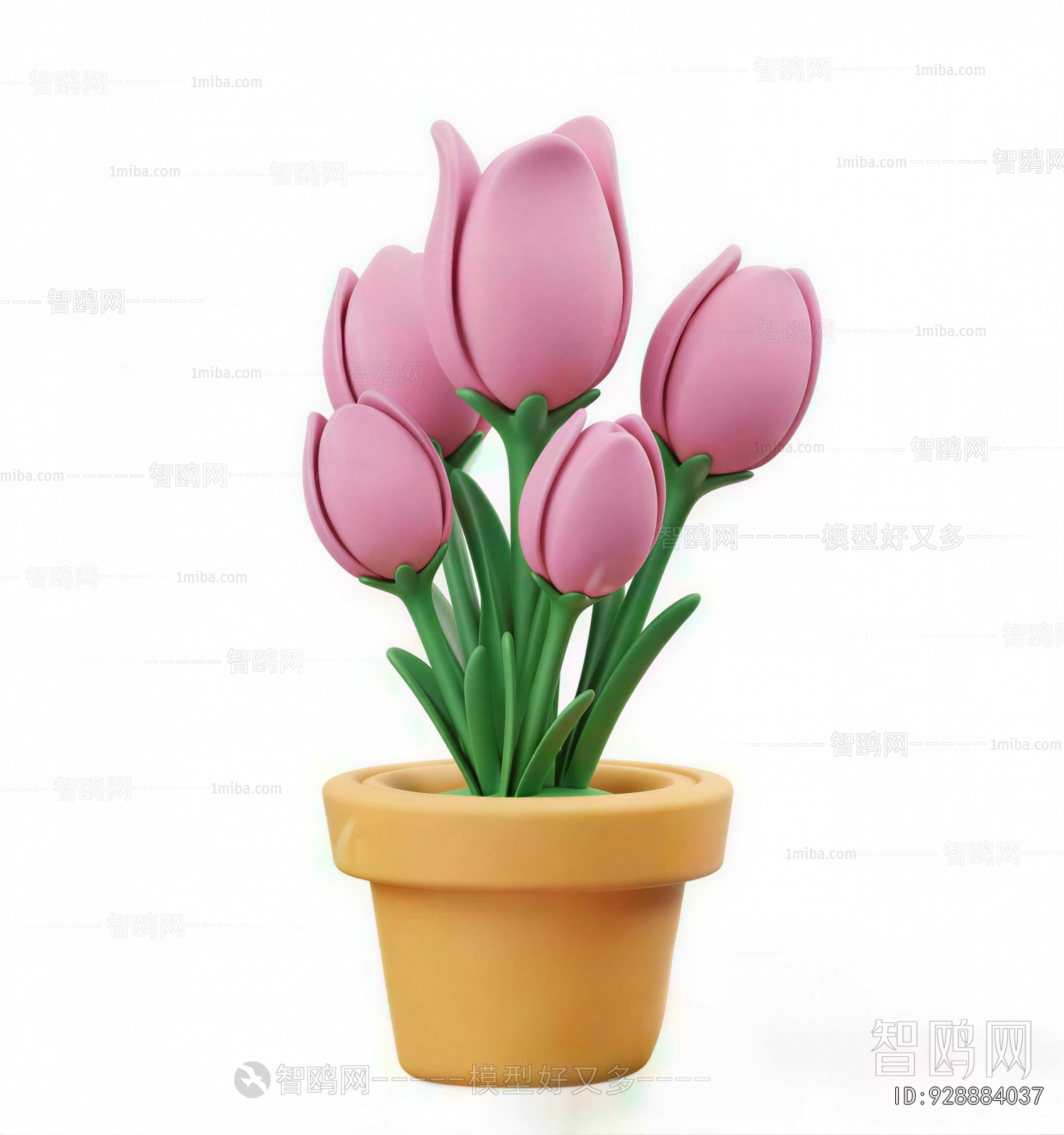 Modern Potted Green Plant