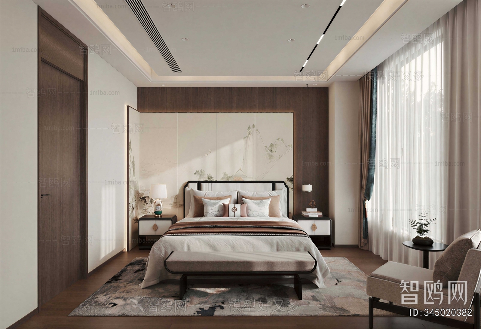 New Chinese Style Bedroom