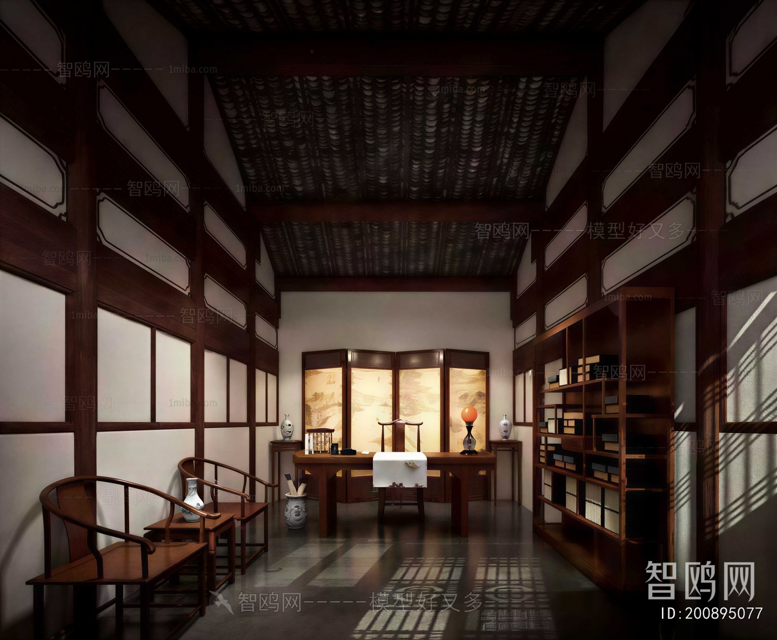 New Chinese Style Study Space