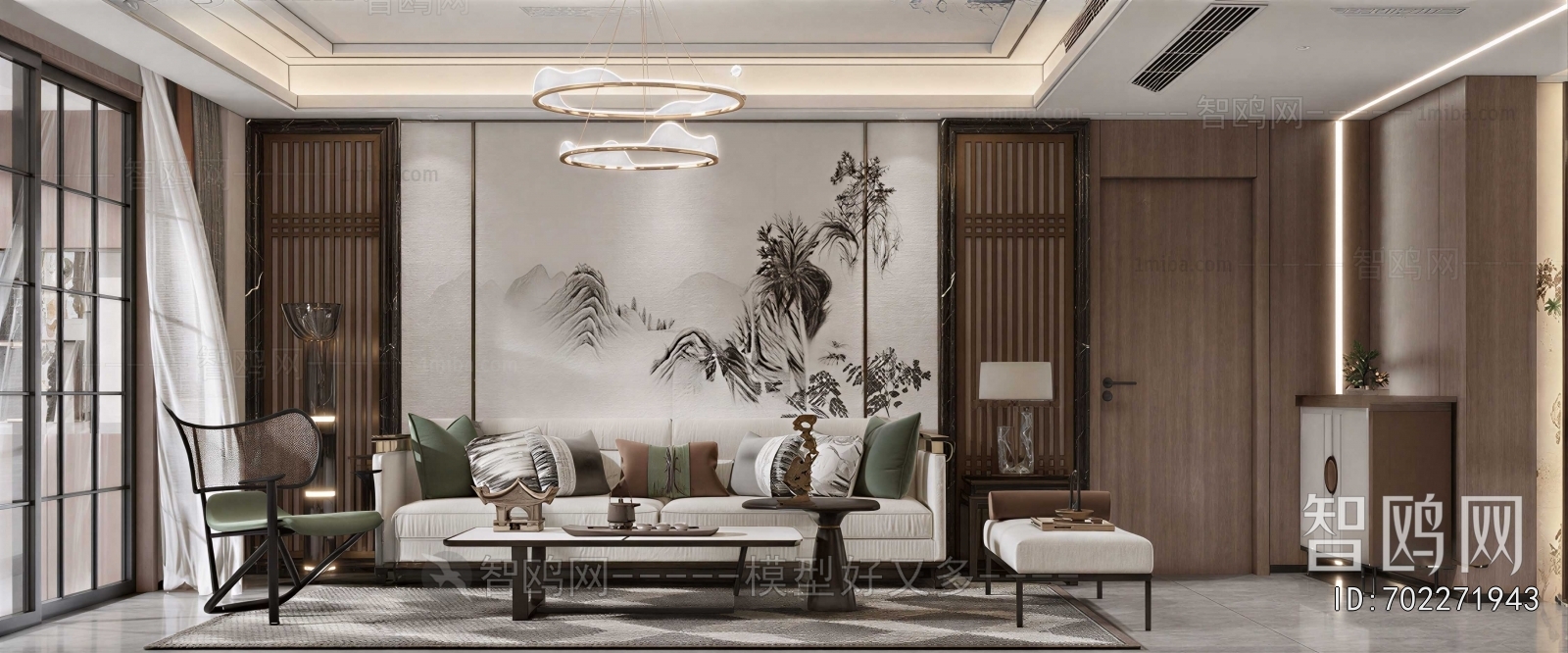 New Chinese Style A Living Room