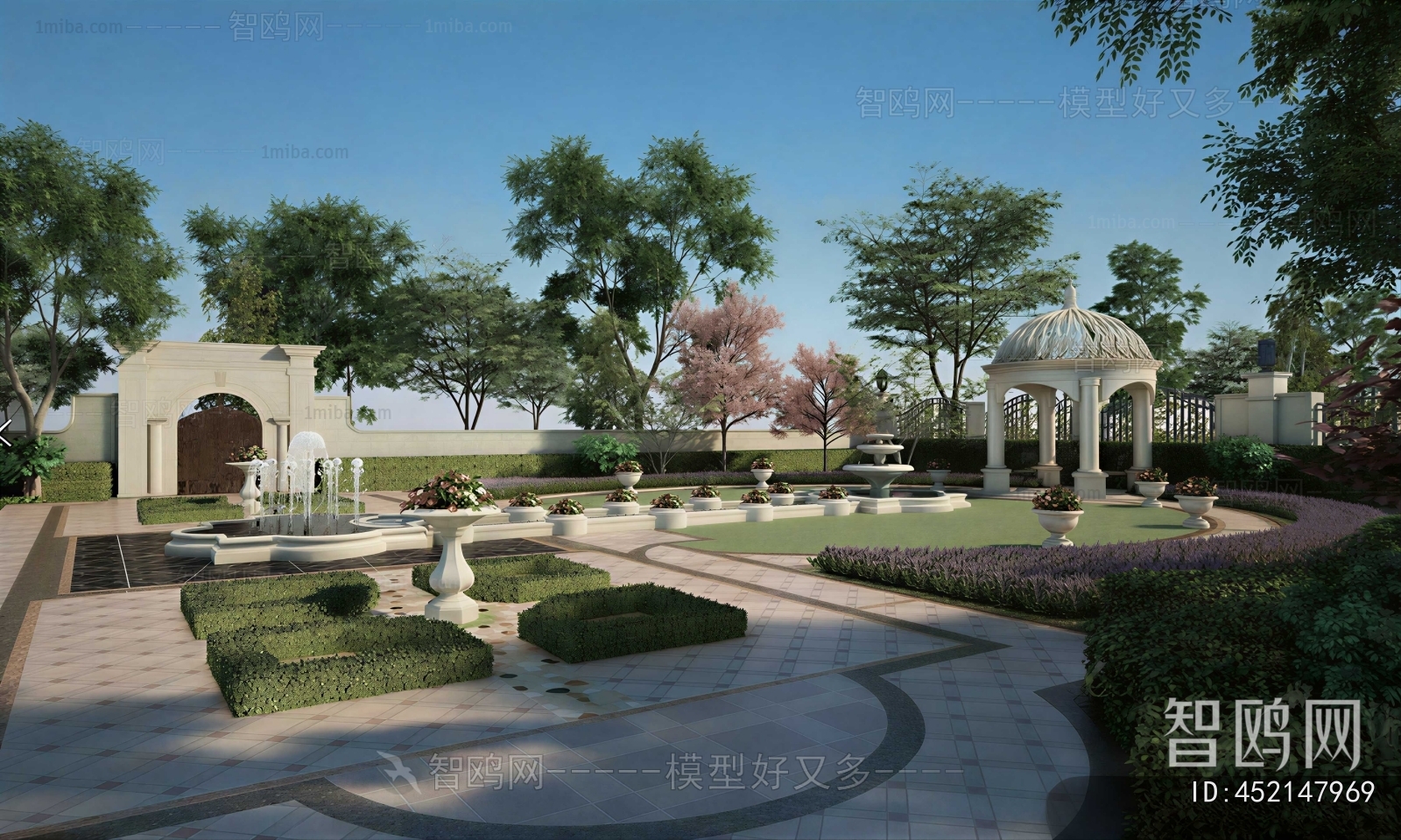 European Style Courtyard/landscape