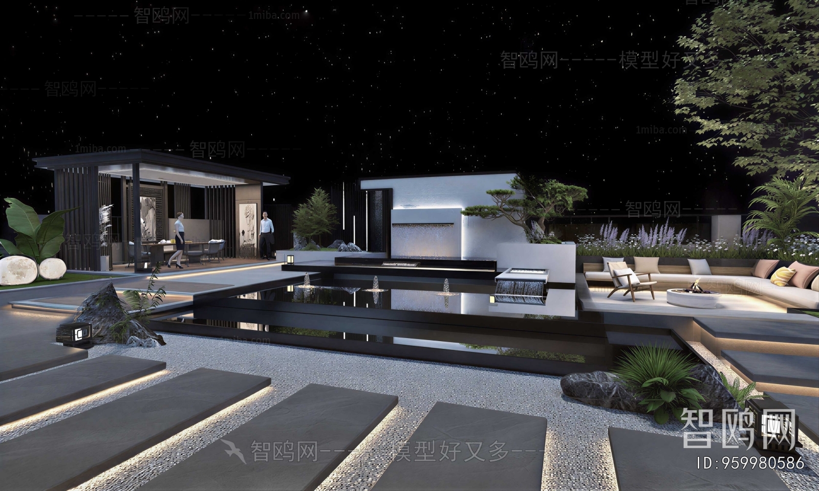 New Chinese Style Courtyard/landscape