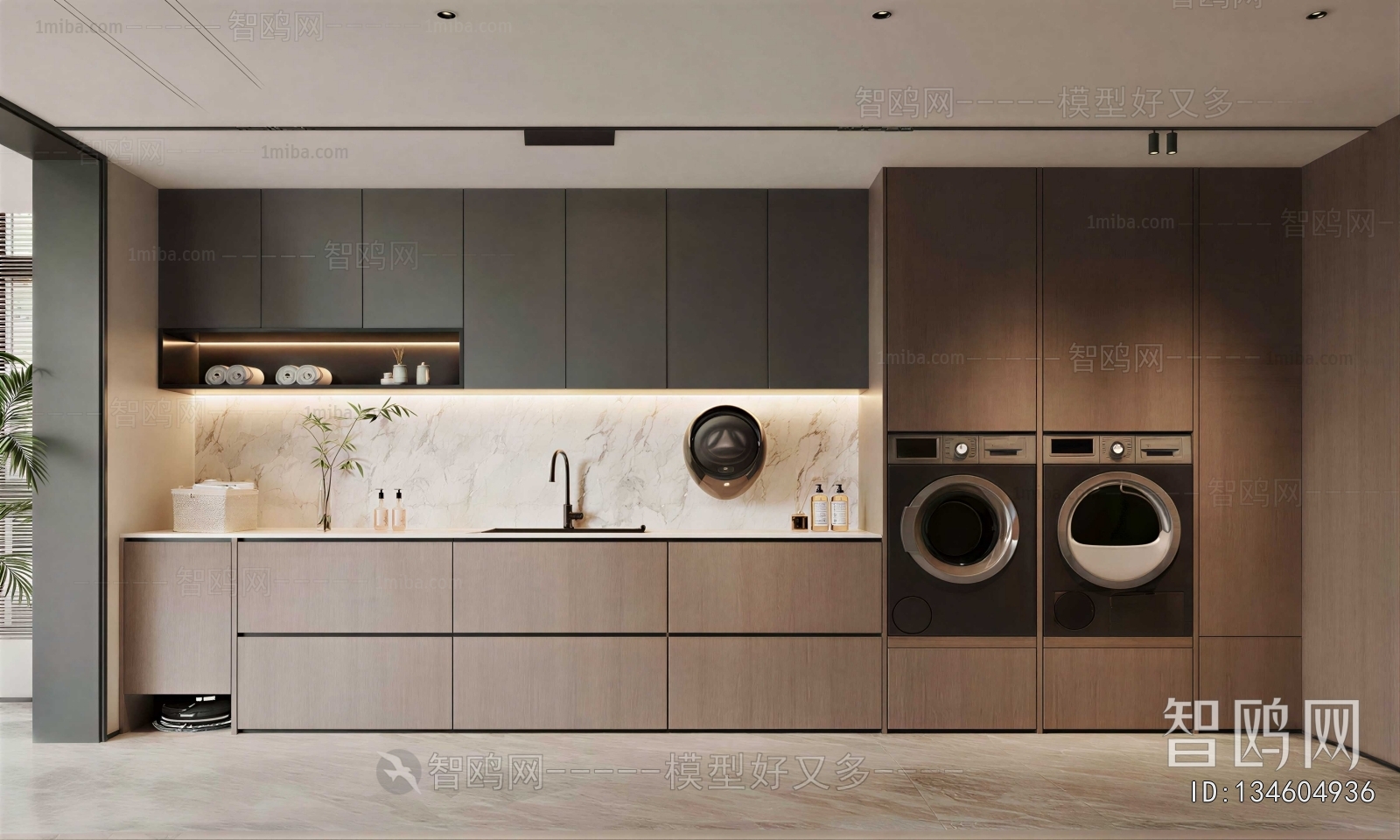 Modern Balcony Laundry Room