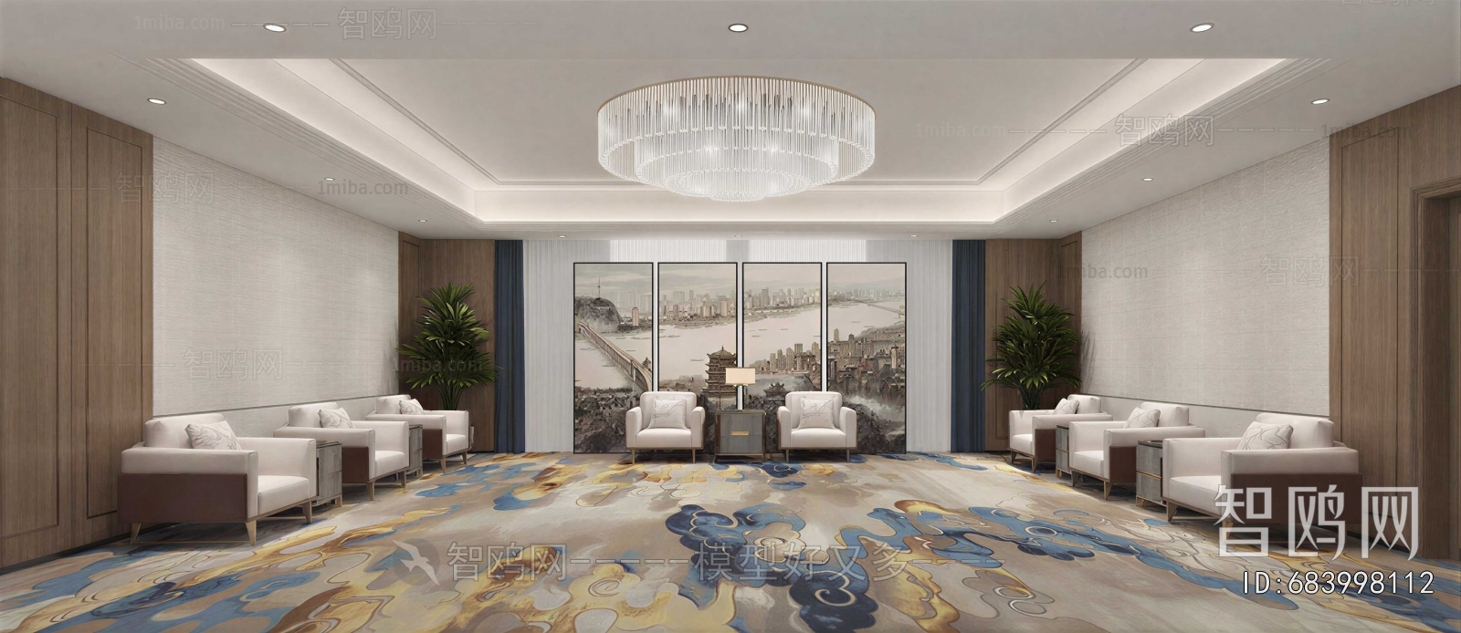 New Chinese Style Reception Room