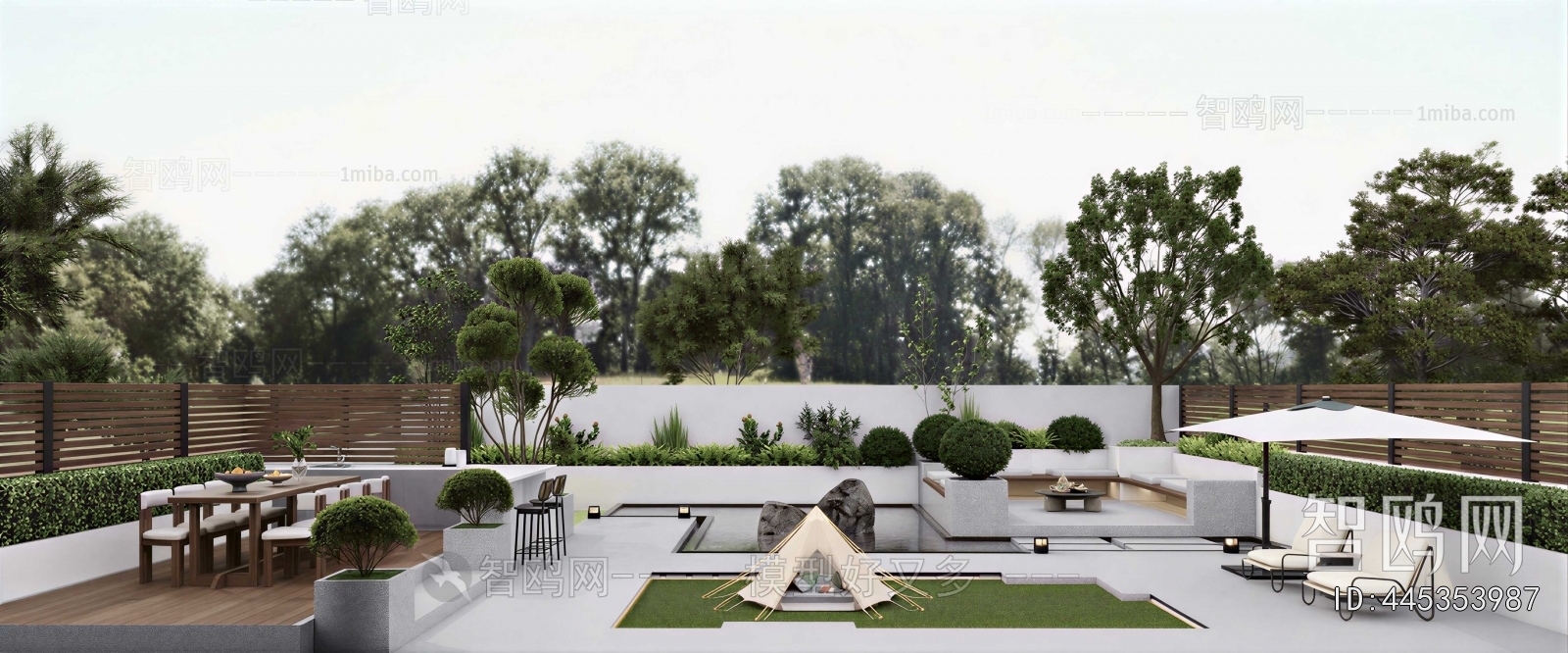 Modern Courtyard/landscape