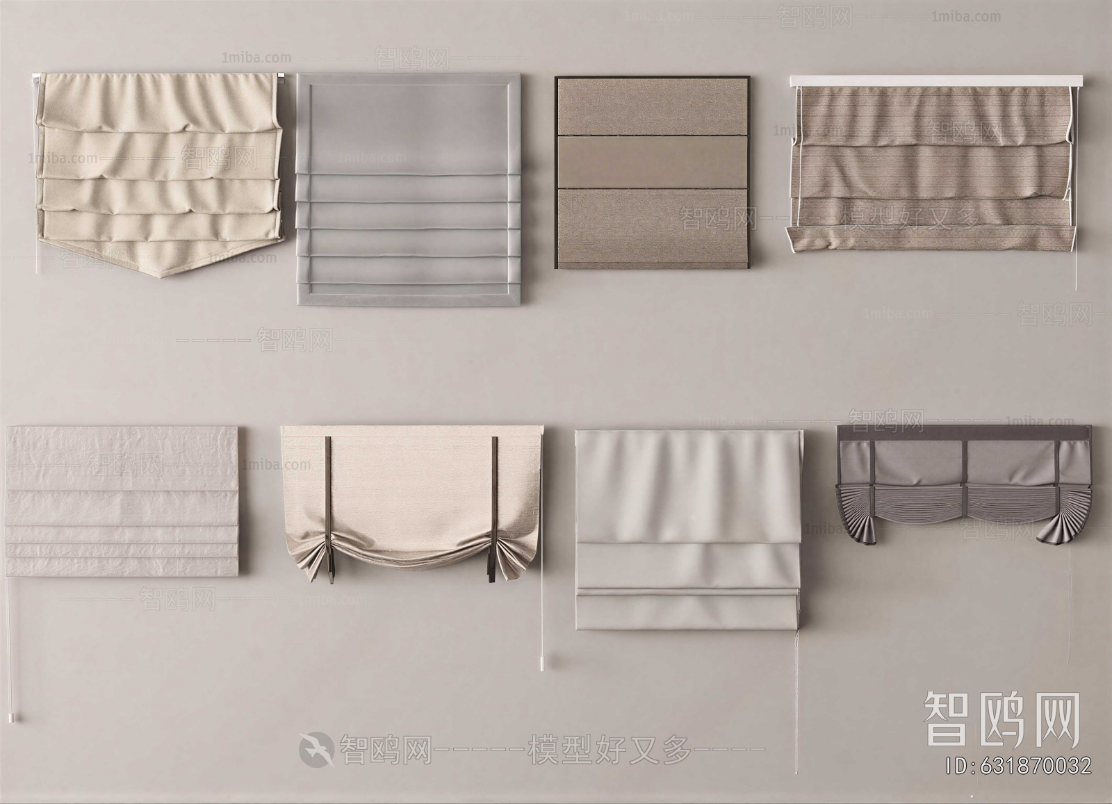 New Chinese Style Roman Curtain