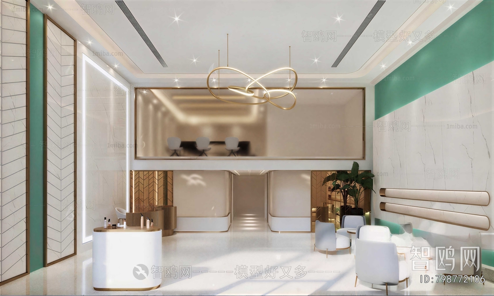 Modern Office Reception Desk