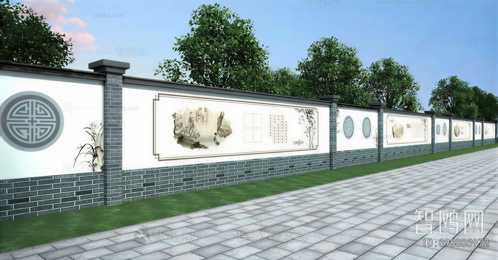 New Chinese Style Landscape Wall