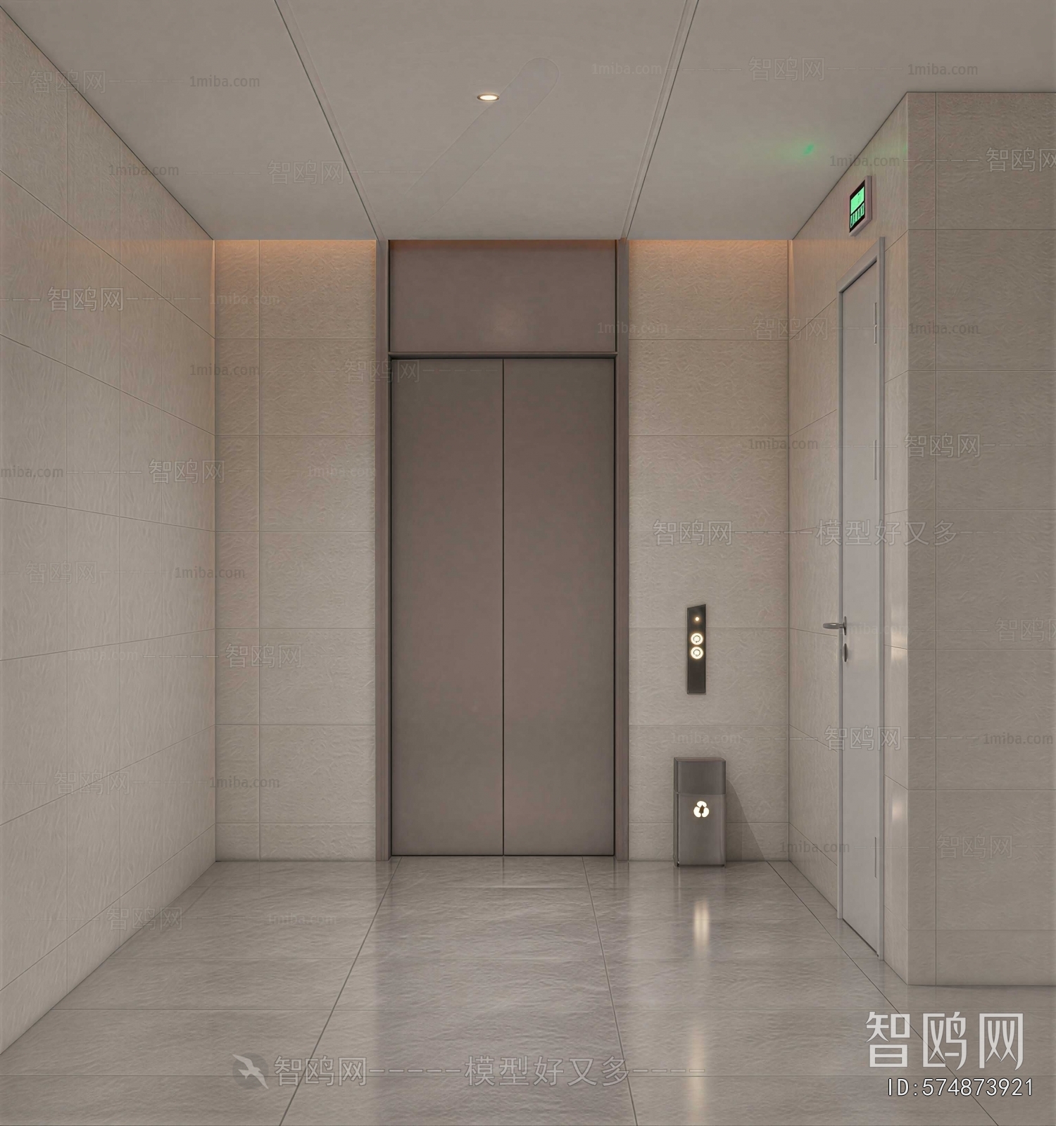 Modern Office Elevator Hall