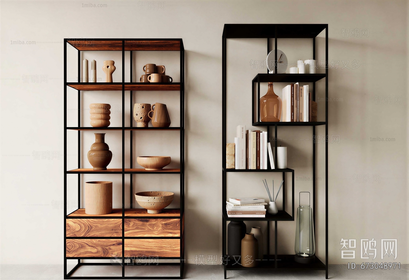 Wabi-sabi Style Bookshelf
