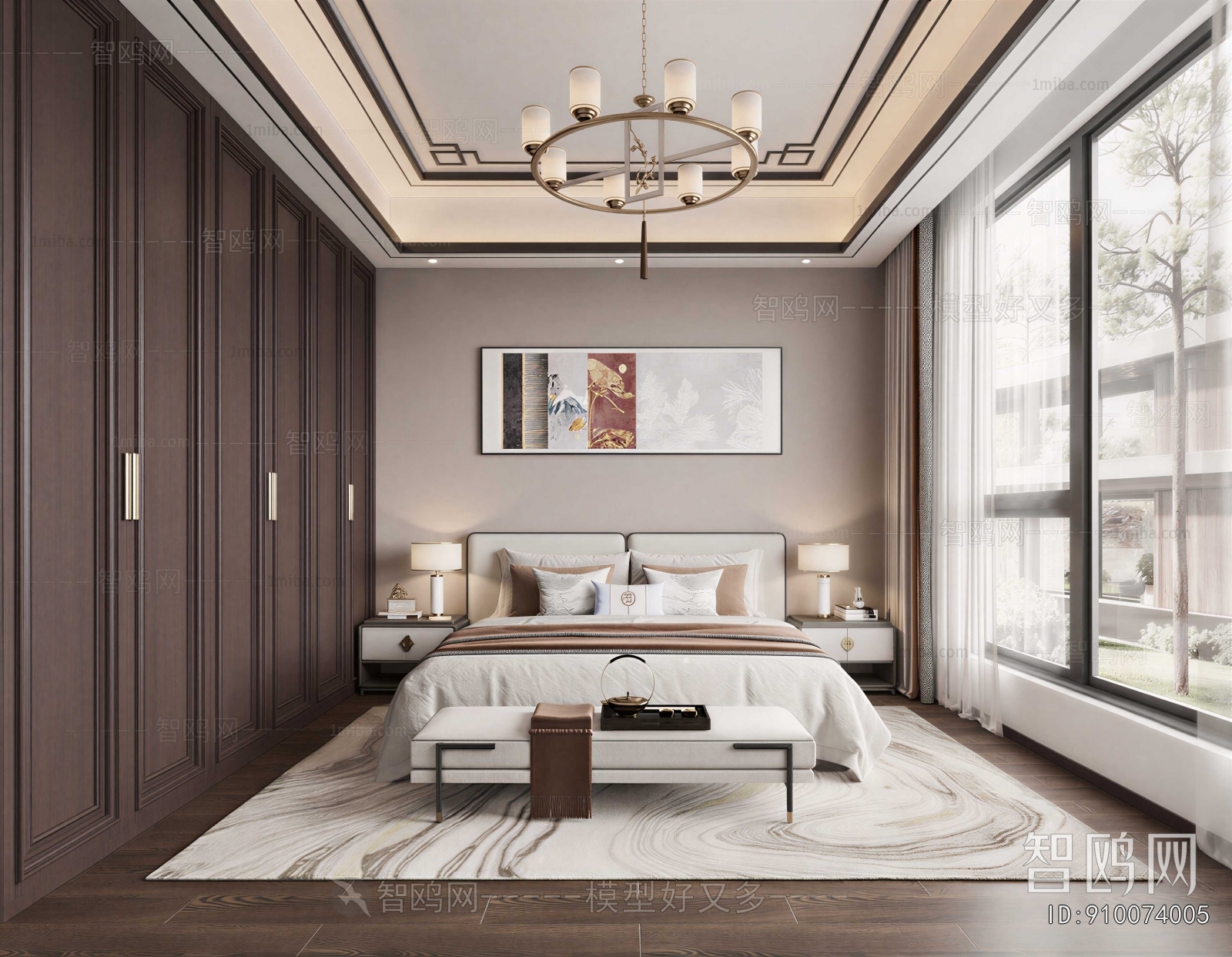 New Chinese Style Bedroom