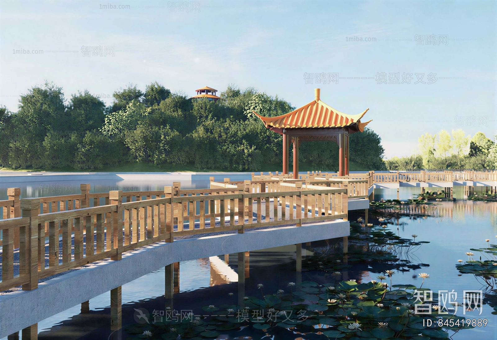 New Chinese Style Park Landscape