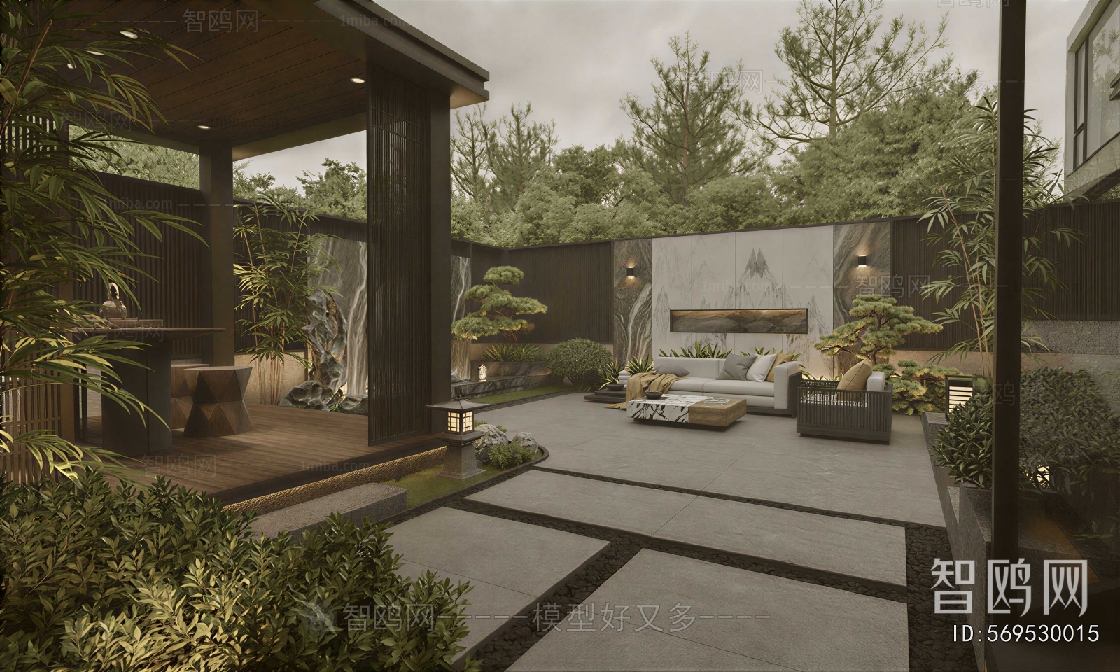 New Chinese Style Courtyard/landscape
