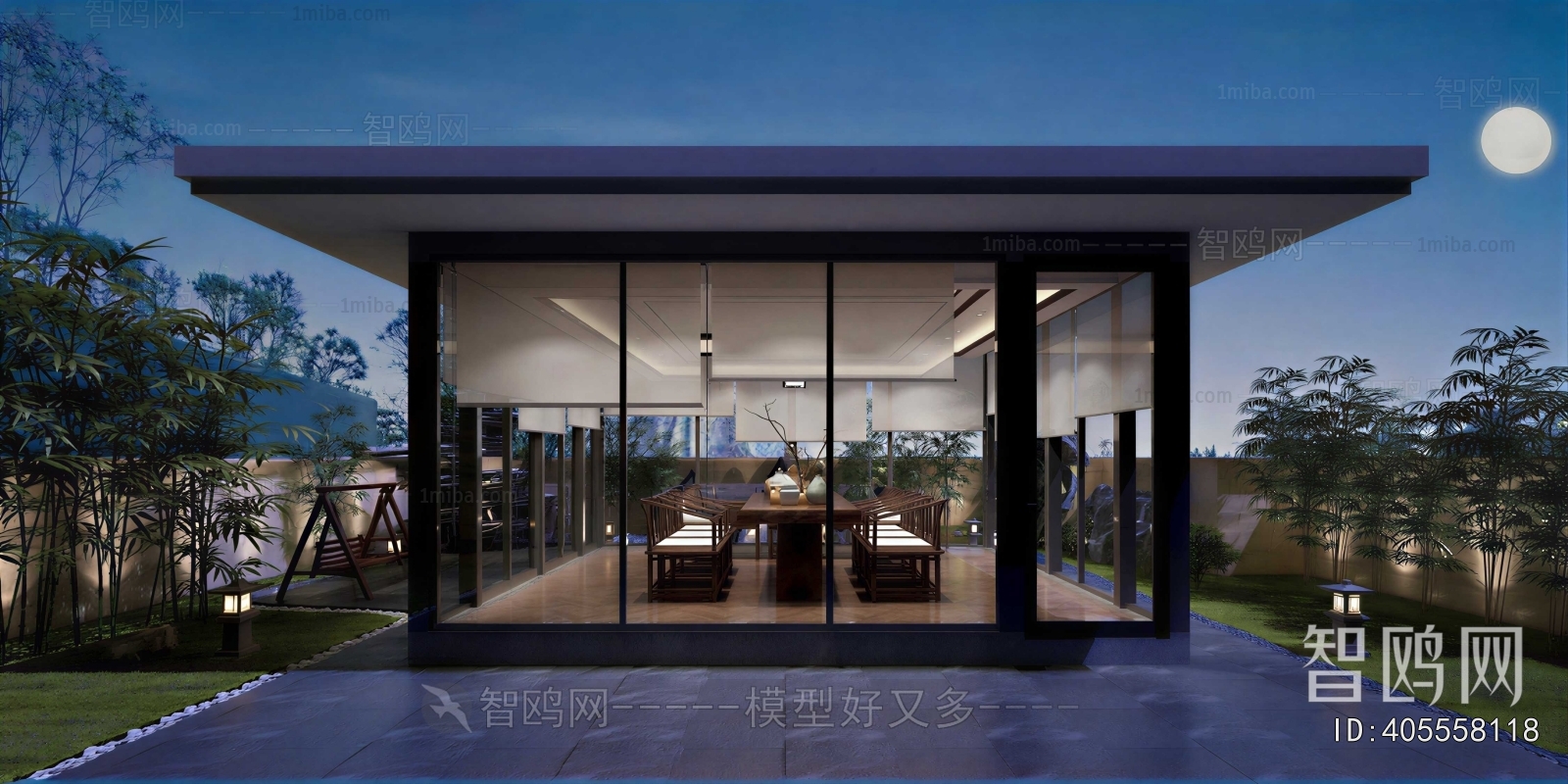 New Chinese Style Glass Sunshine Room