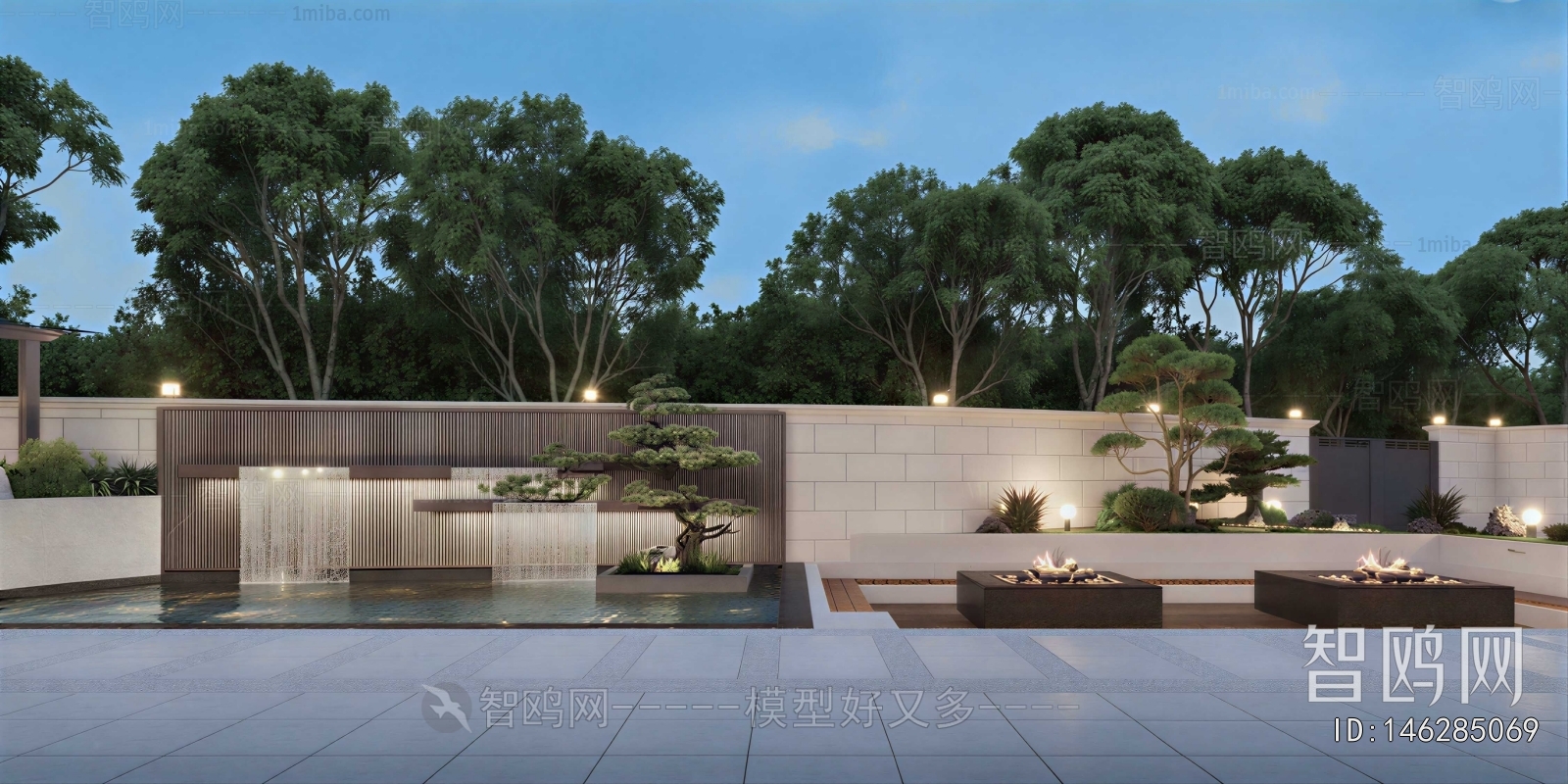 New Chinese Style Rockery Waterscape