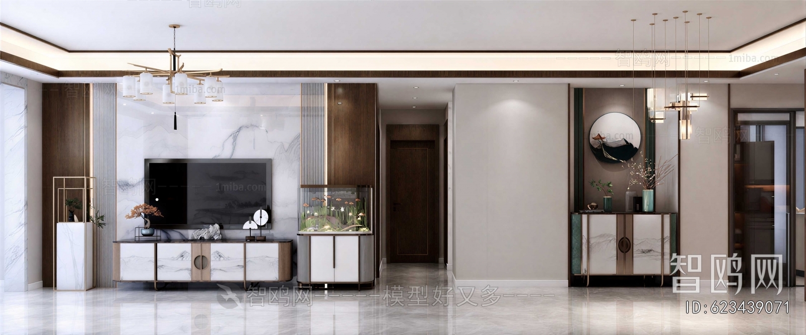 New Chinese Style A Living Room