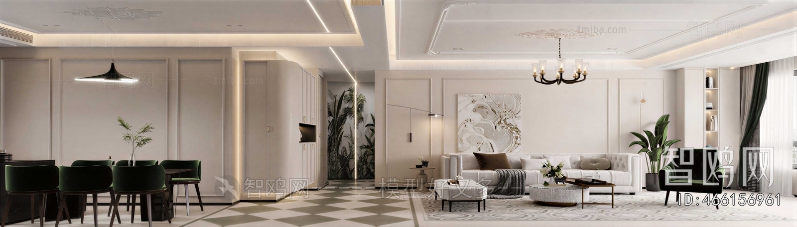 Simple European Style A Living Room