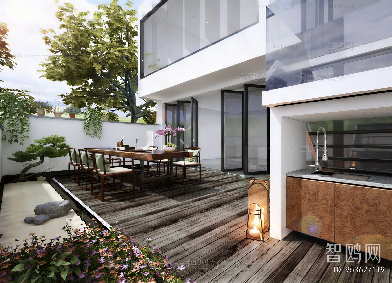 Modern Courtyard/landscape