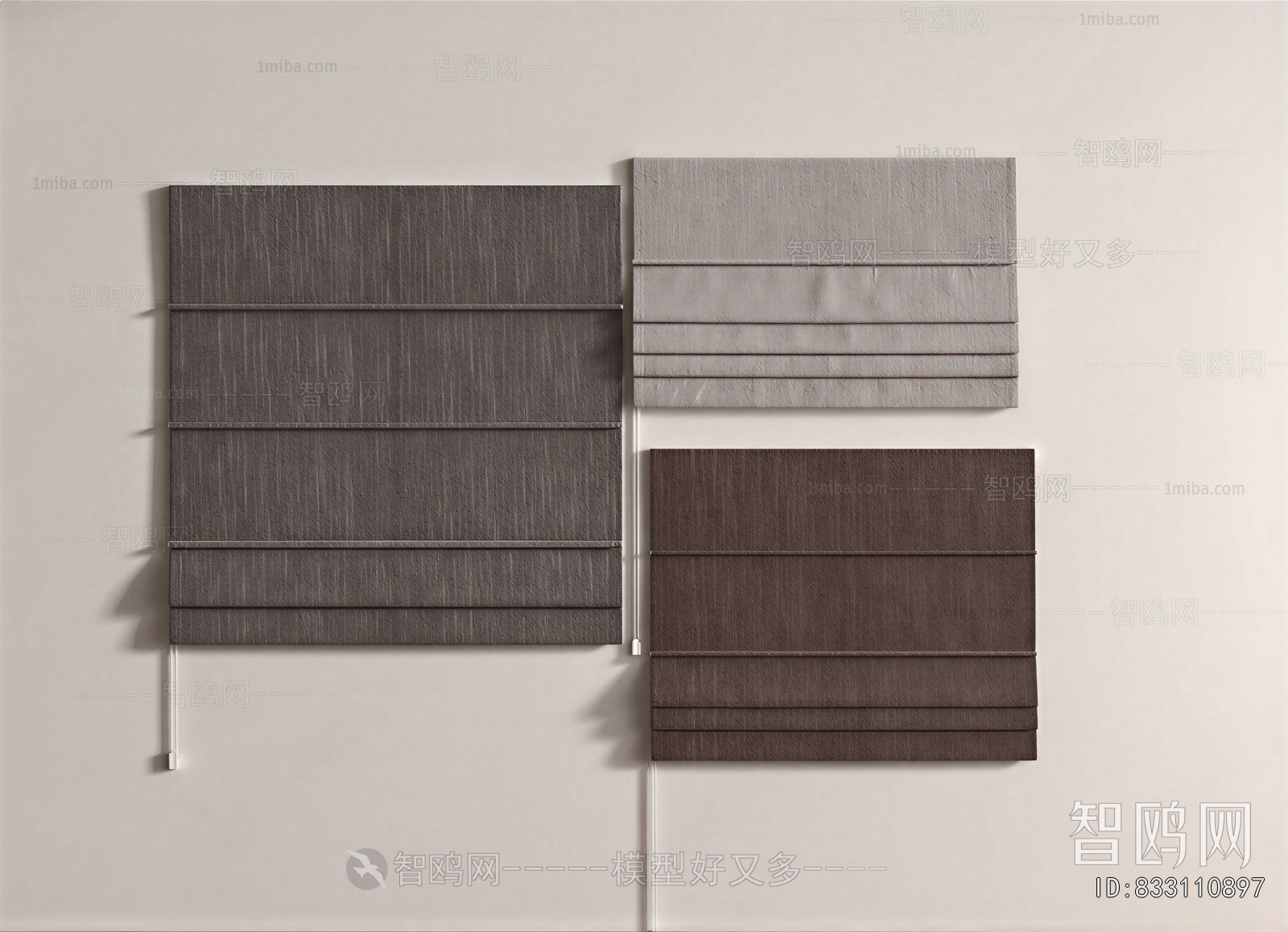 New Chinese Style Roman Curtain