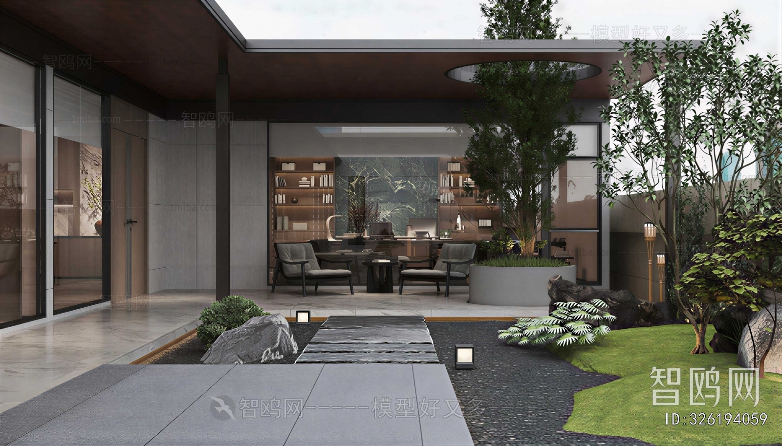 Modern Courtyard/landscape