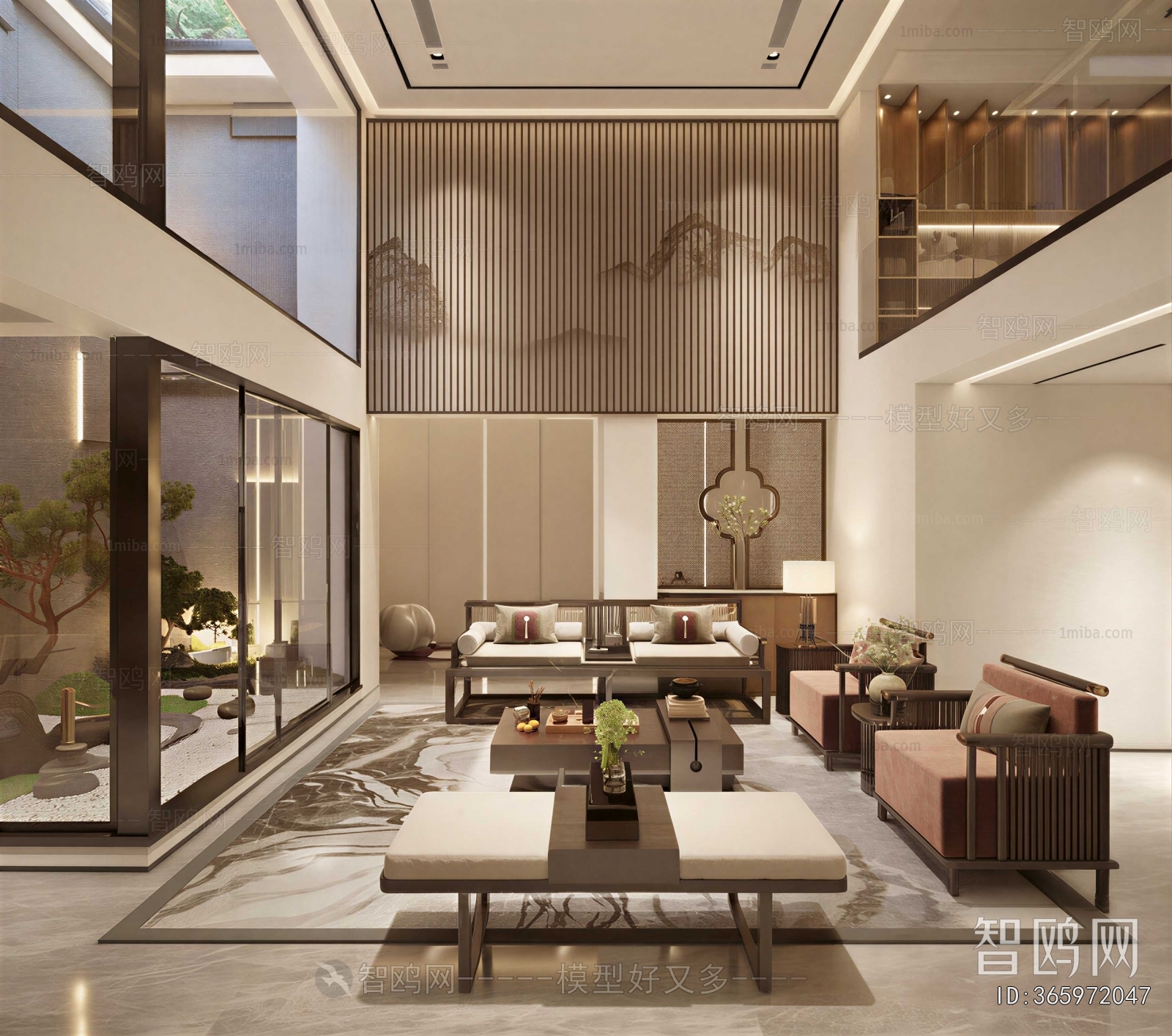 New Chinese Style A Living Room