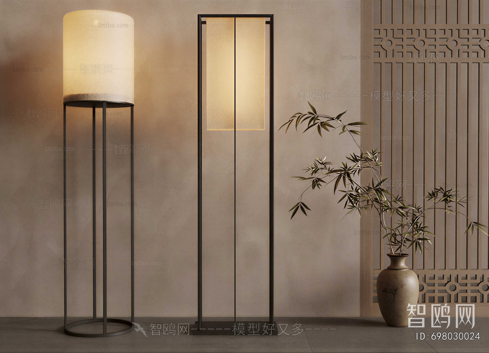 New Chinese Style Floor Lamp
