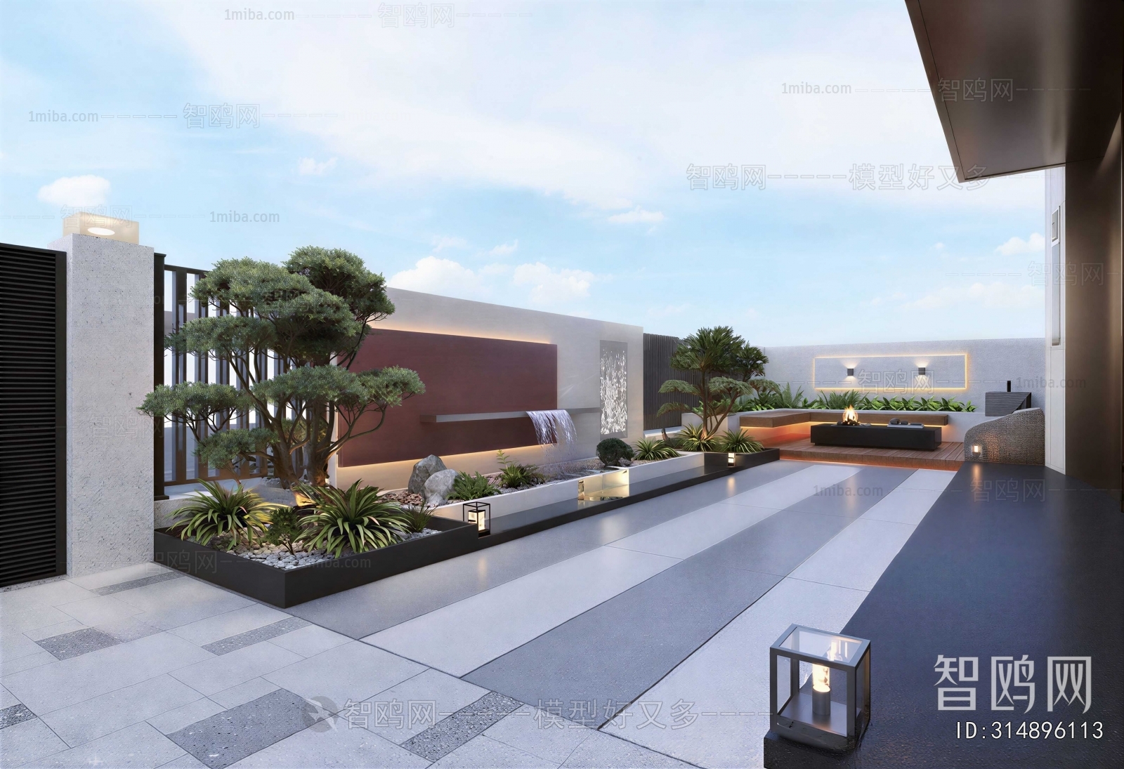 Modern Courtyard/landscape