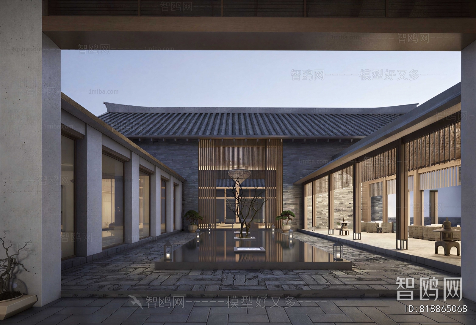 New Chinese Style Courtyard/landscape