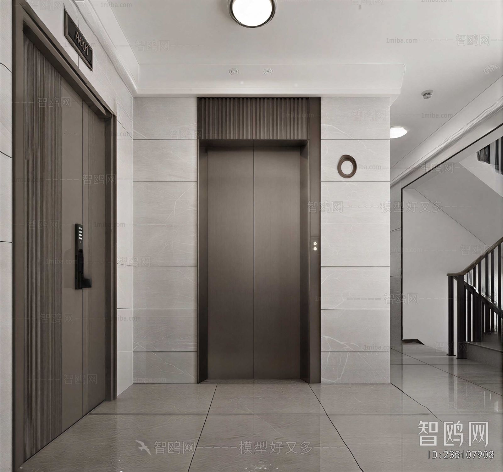 Modern Office Elevator Hall