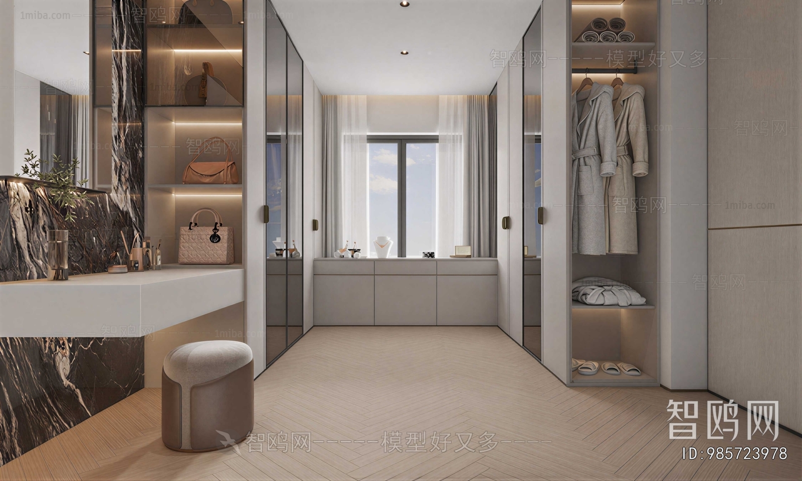 Modern Clothes Storage Area
