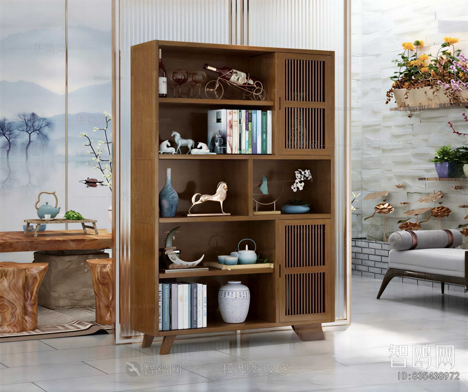 New Chinese Style Decorative Cabinet