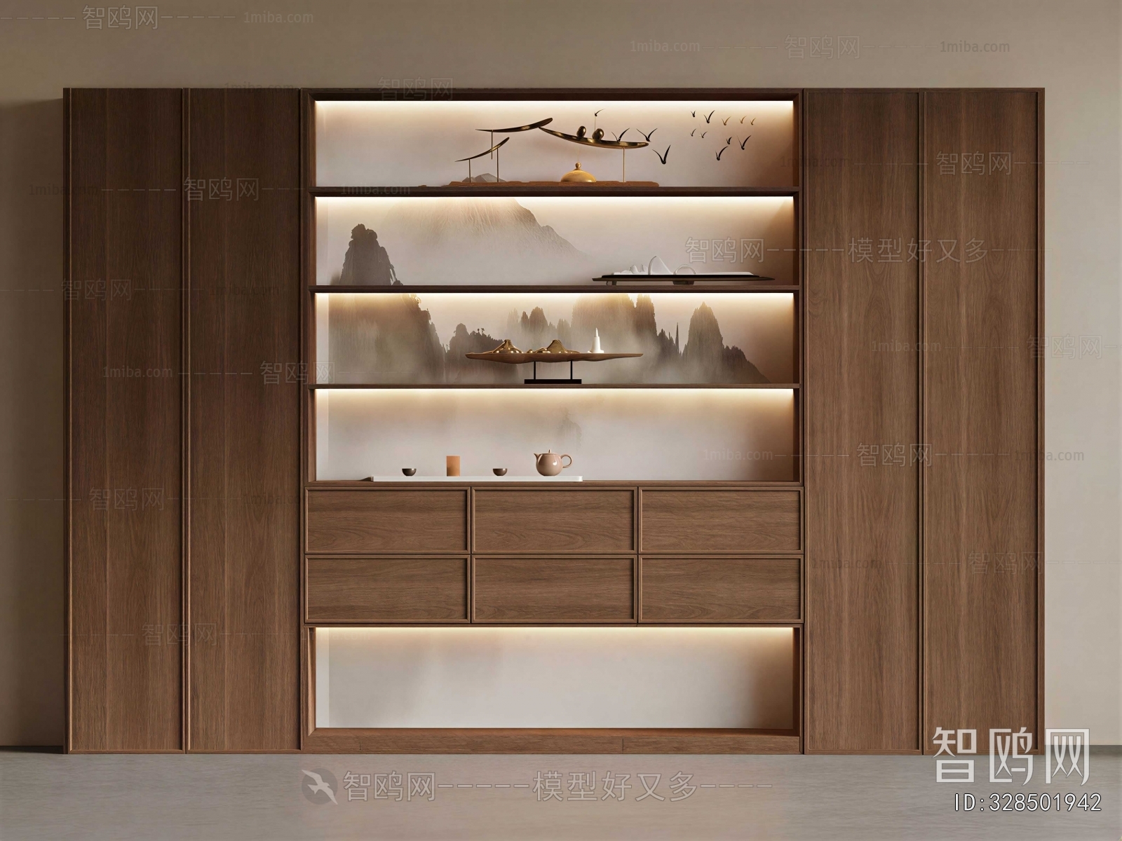 New Chinese Style Chinese Style Bookcase