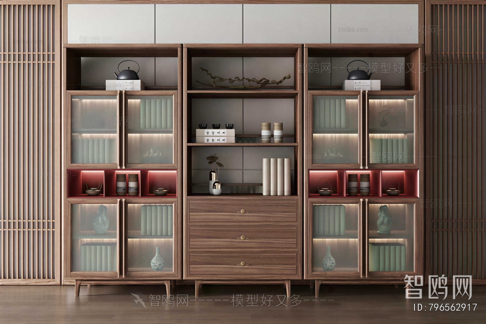 New Chinese Style Bookcase