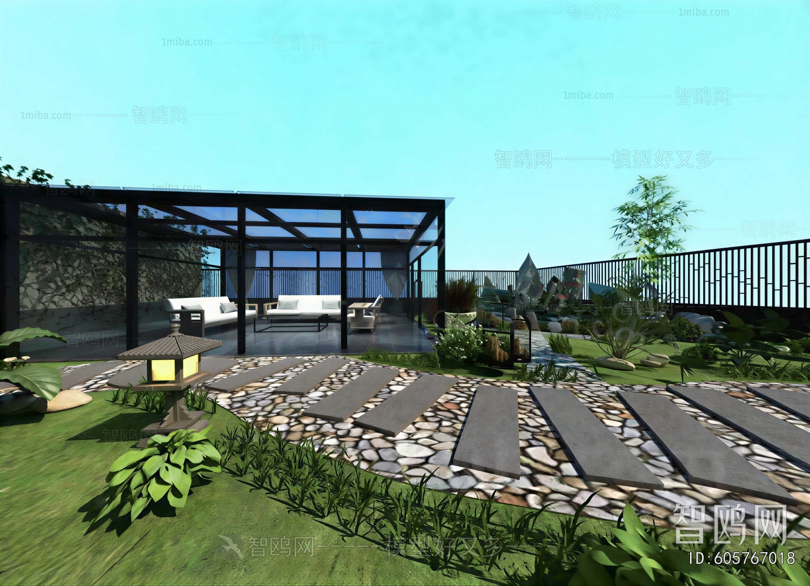 Modern Courtyard/landscape