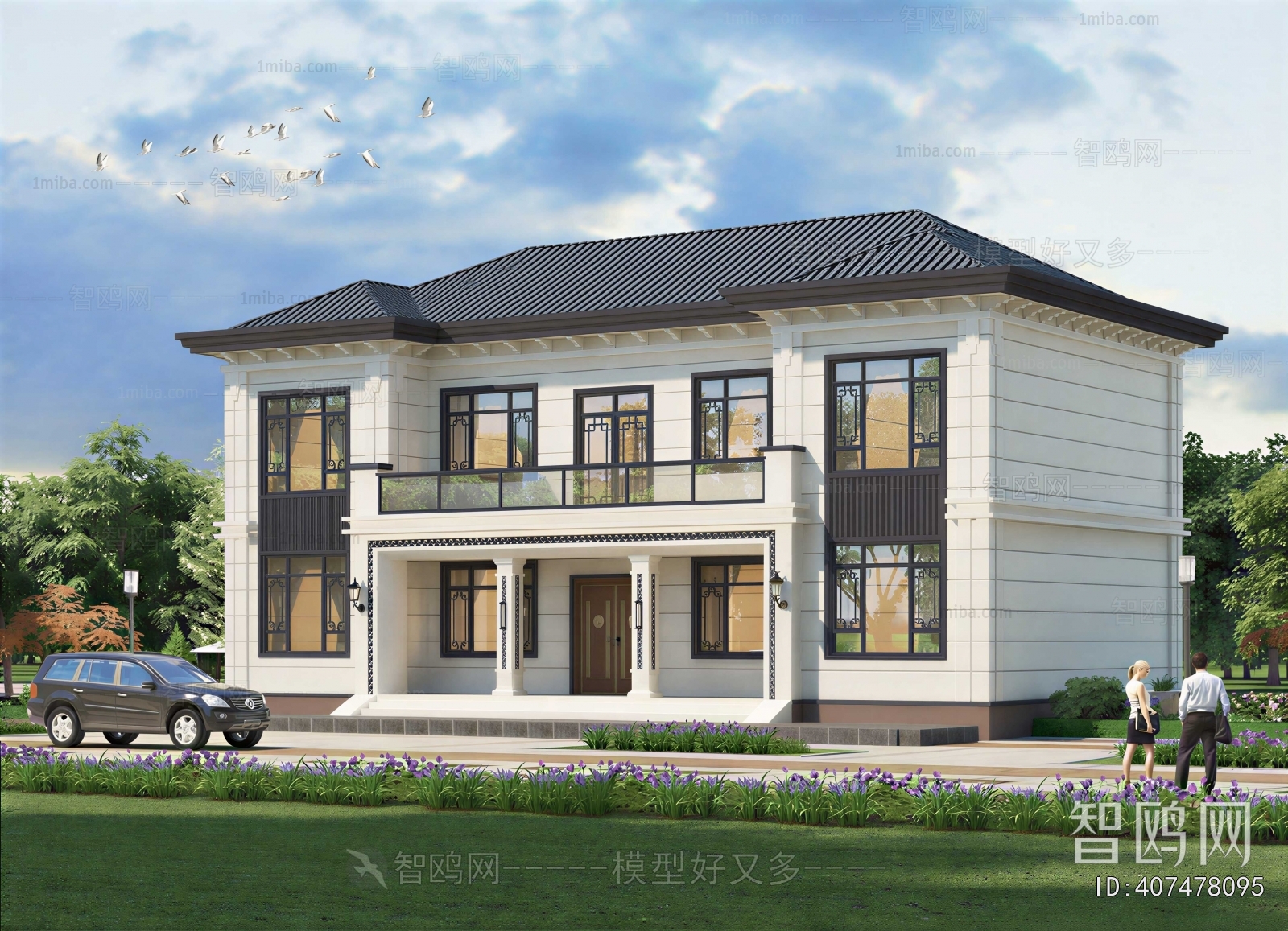 New Chinese Style Villa Appearance