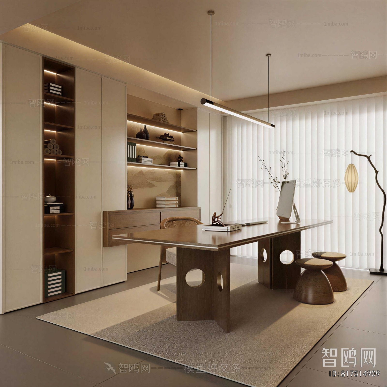 New Chinese Style Study Space