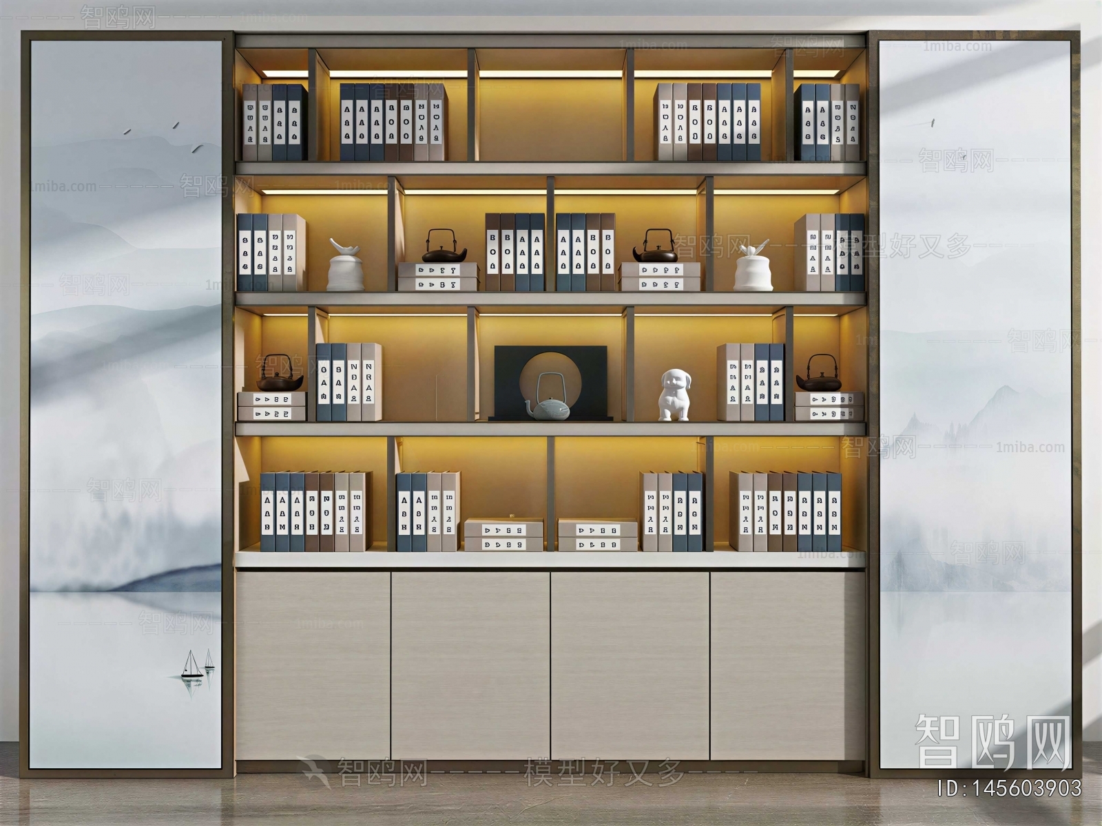 New Chinese Style Bookcase