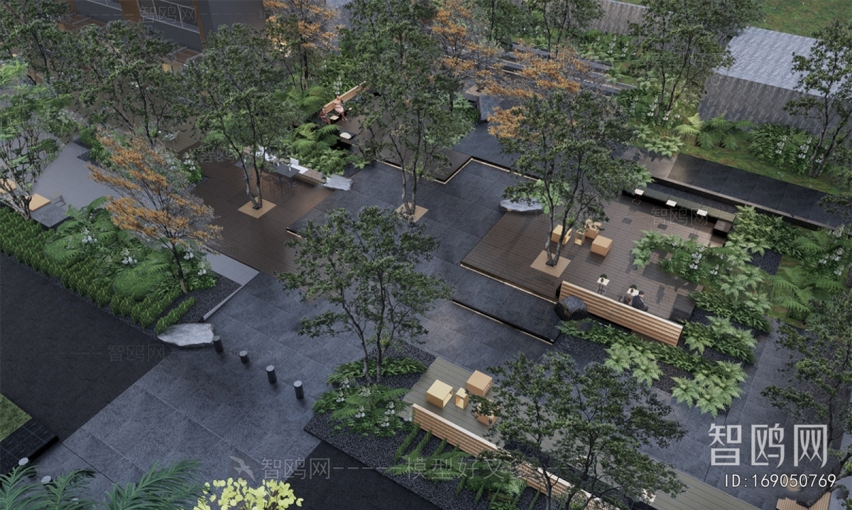 Modern Architectural Bird's-eye View Planning