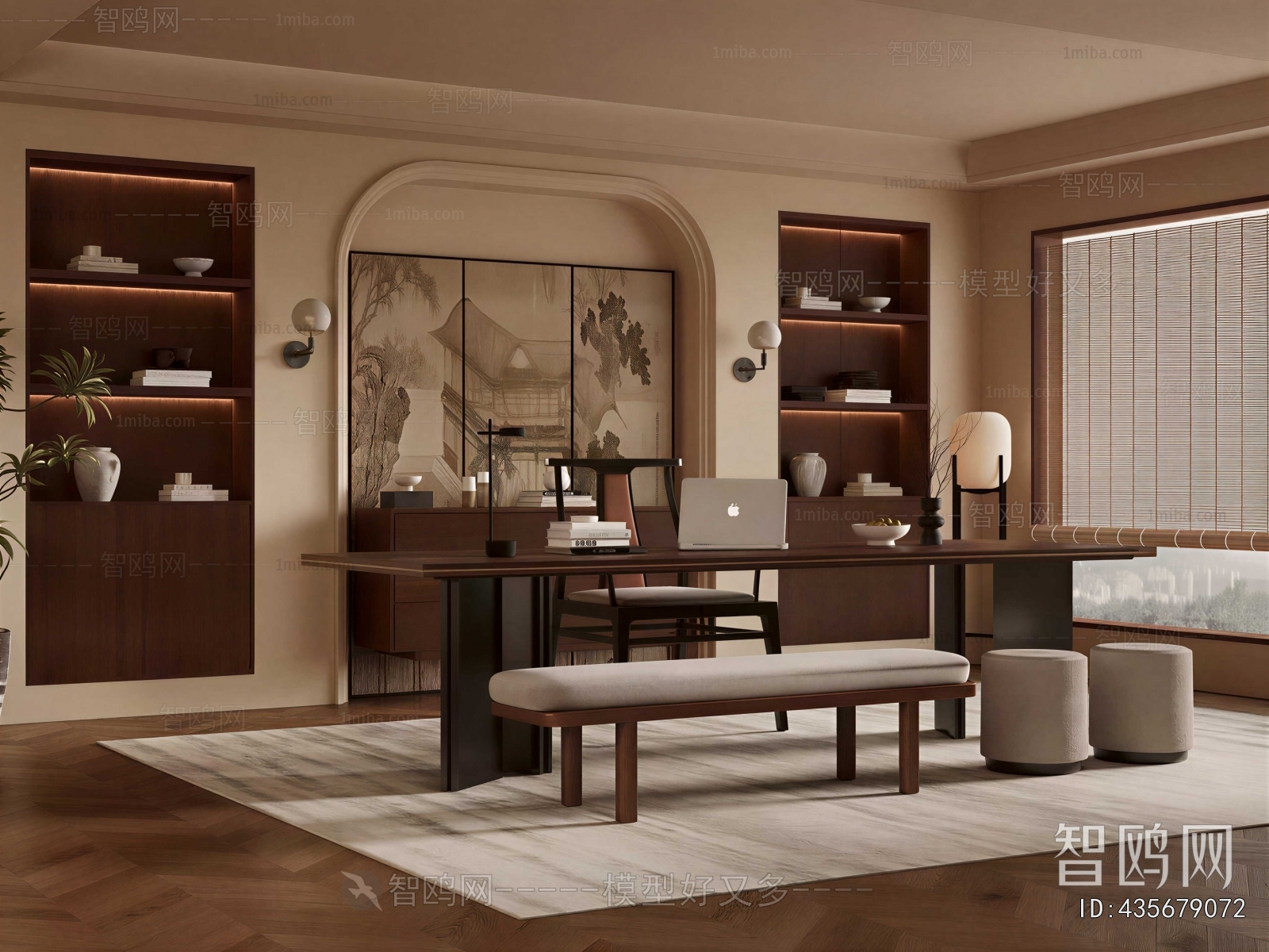 New Chinese Style Chinese Style Study Space