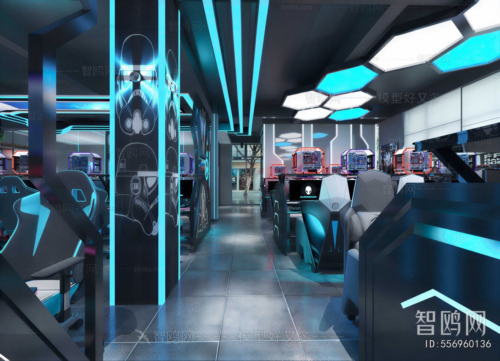 Industrial Style Internet Cafe