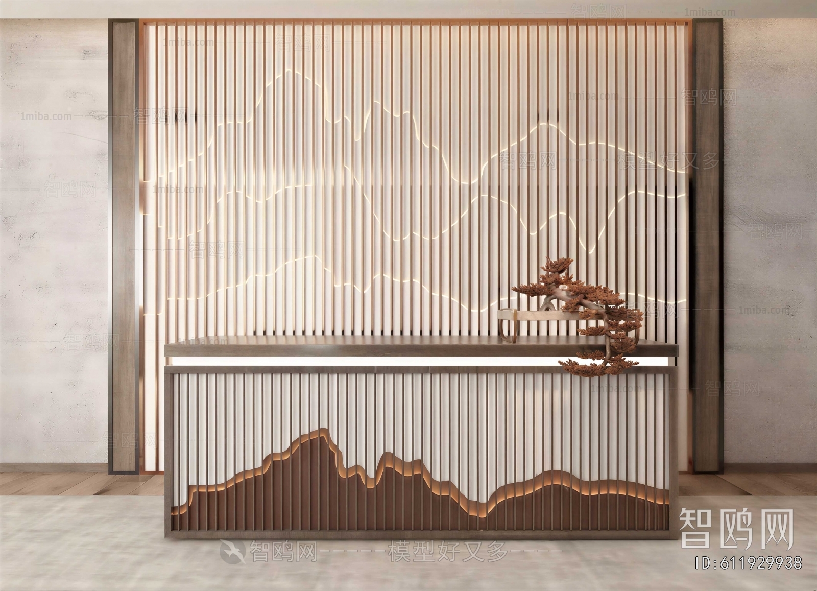 New Chinese Style Reception Desk