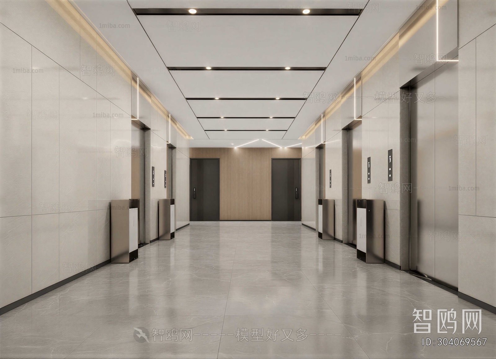 Modern Corridor/elevator Hall