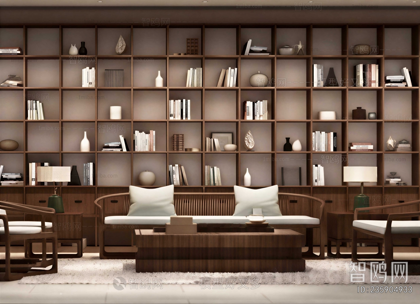 New Chinese Style Chinese Style Bookcase