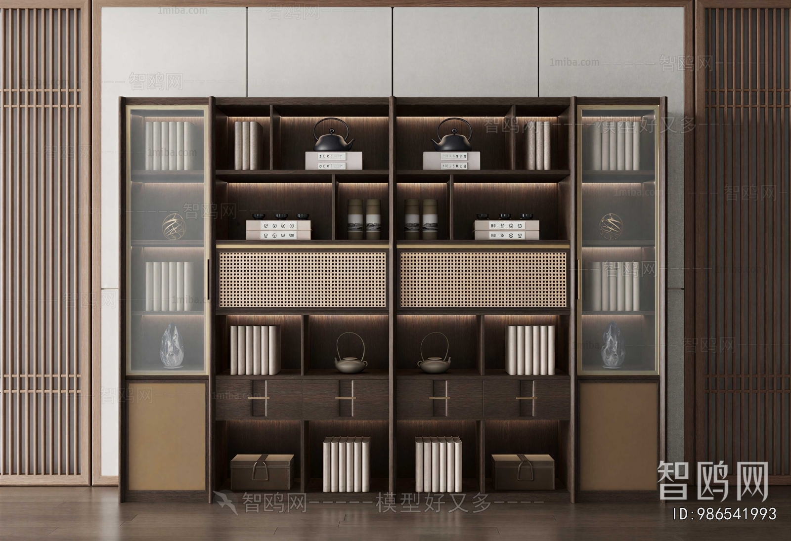 New Chinese Style Chinese Style Bookcase