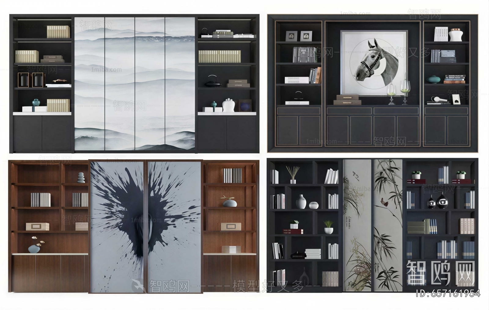 New Chinese Style Chinese Style Bookcase