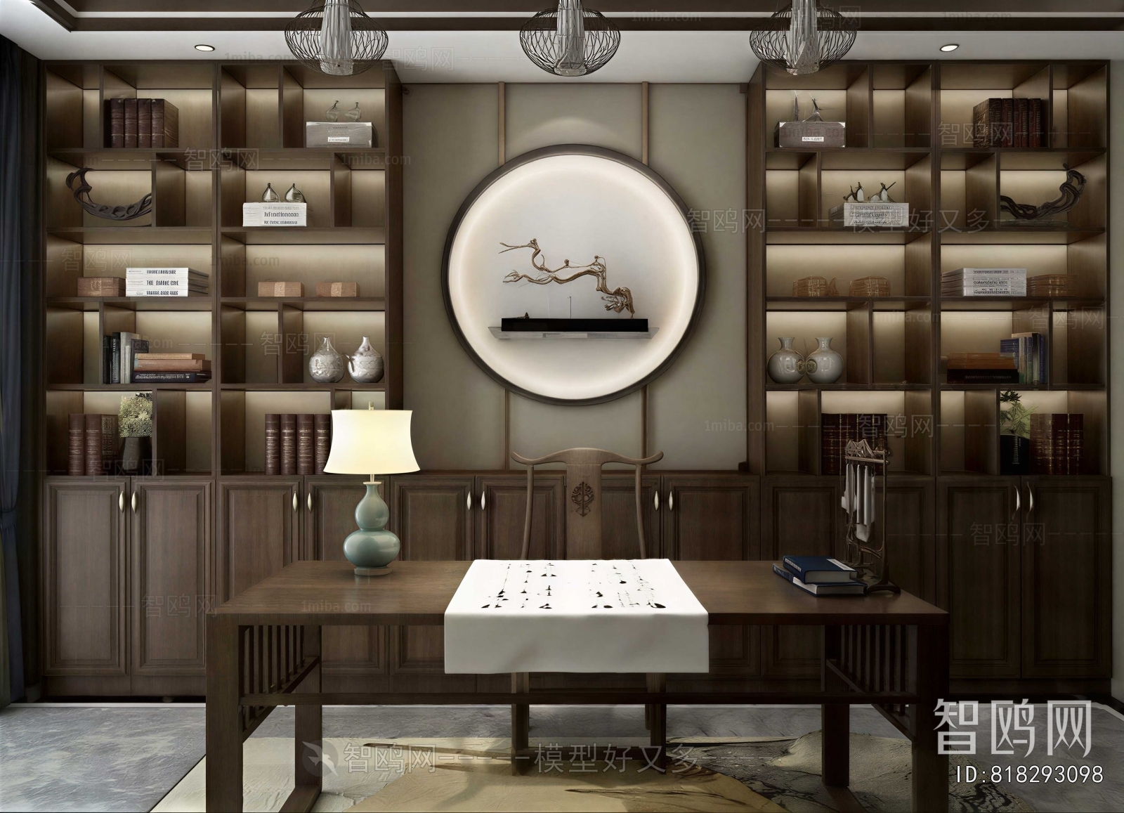 New Chinese Style Chinese Style Bookcase