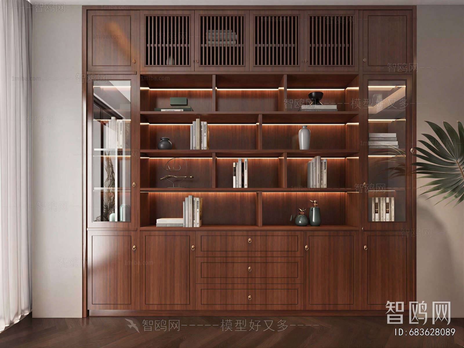 New Chinese Style Bookcase