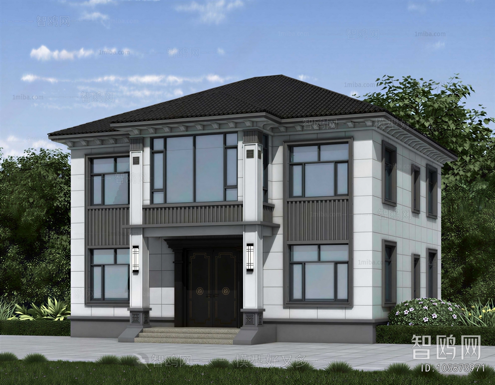 New Chinese Style Villa Appearance