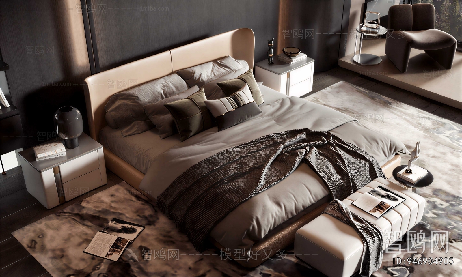 New Chinese Style Double Bed